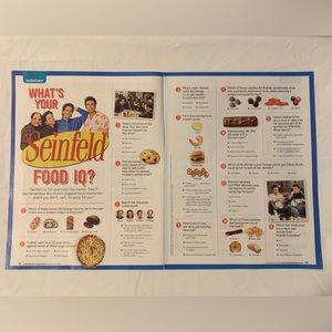 Seinfeld “What’s Your Seinfeld Food IQ” July/August 2009 (3) Page Article